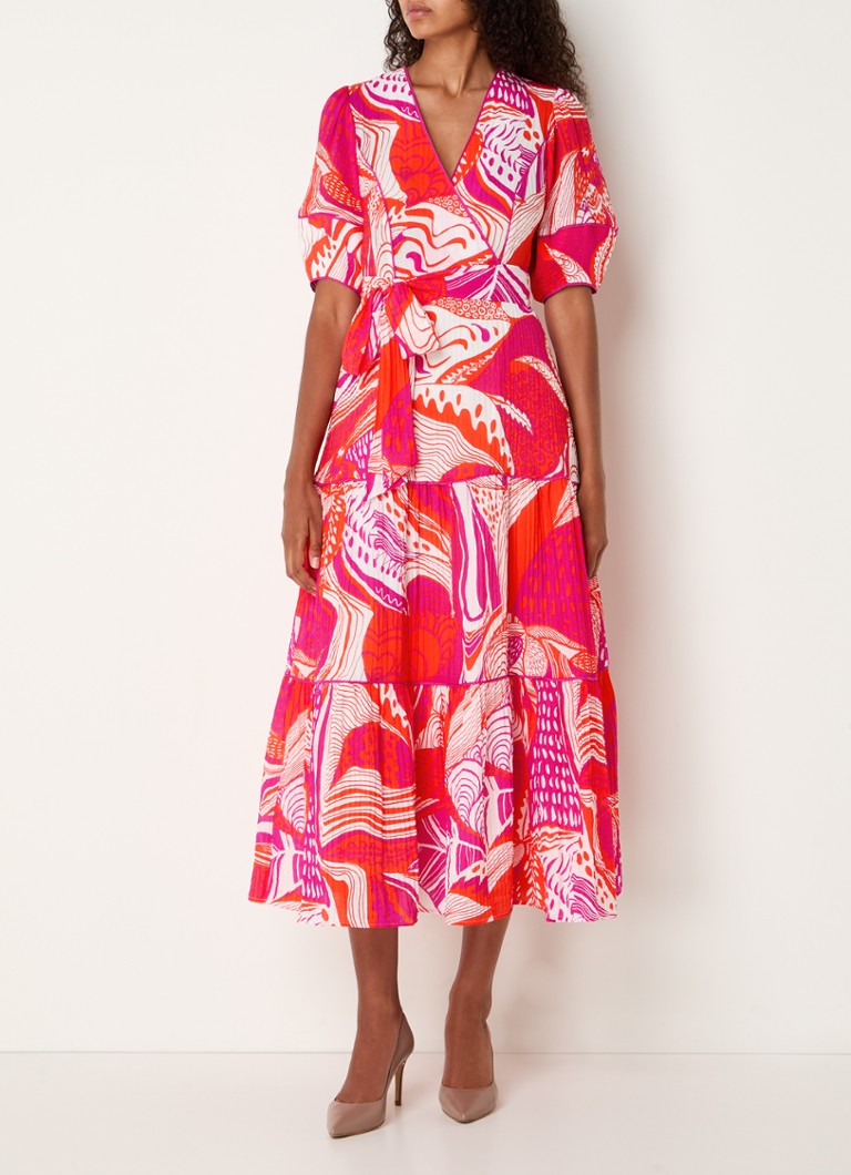 Abito tunica midi Phase Eight Tilda con cintura e stampa