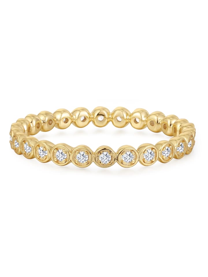 Trilani Ring Sterling Silber gelbgold Zirkonia weiß in gelbgold günstig kaufen