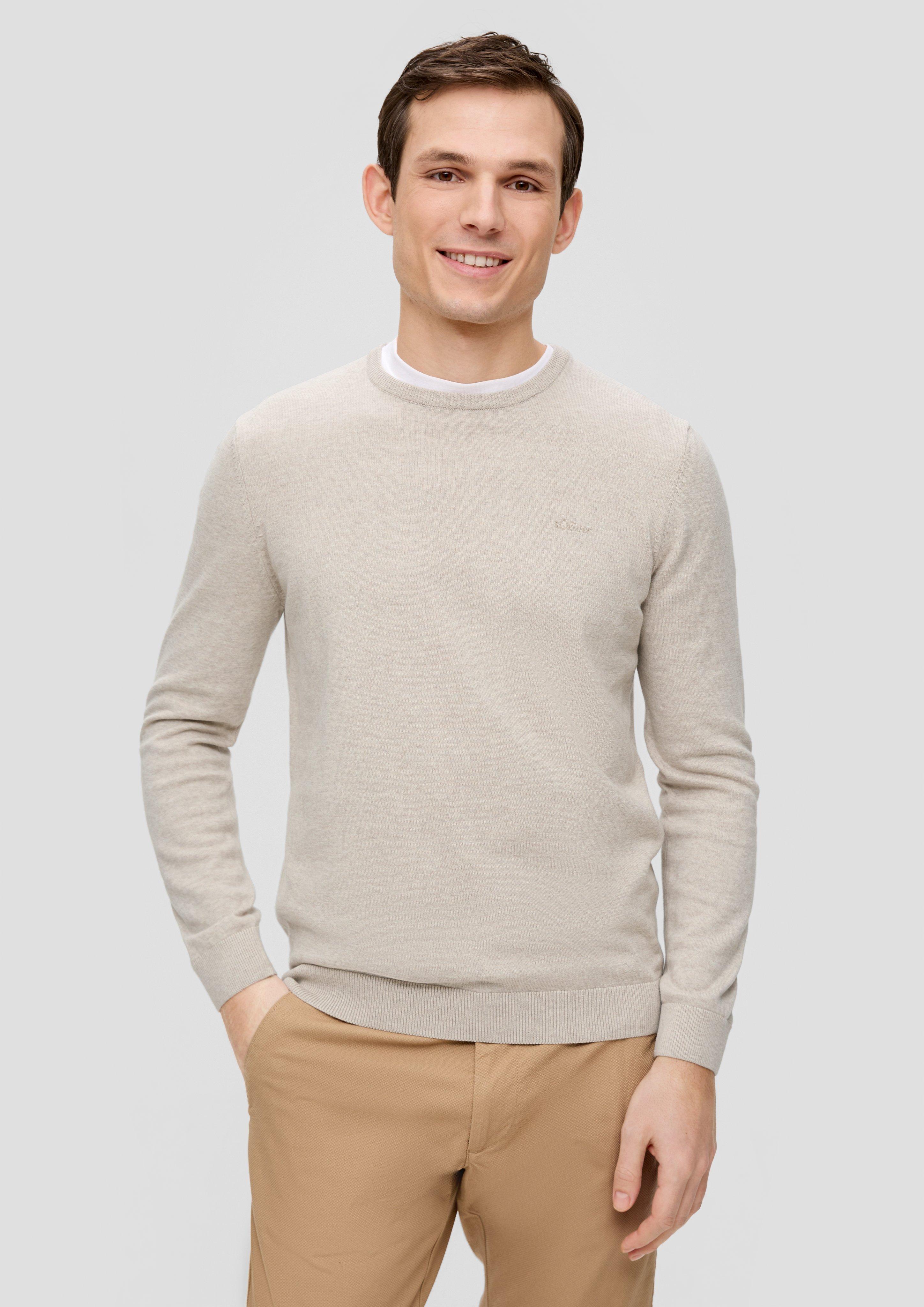 Strickpullover mit Logo-Stickerei  2143173-80W0