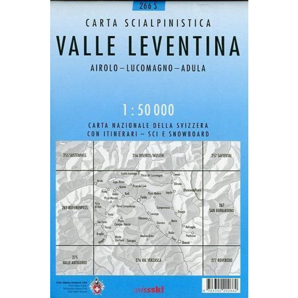 Swisstopo 1 : 50 000 Valle Leventina Ski - Wanderkarte