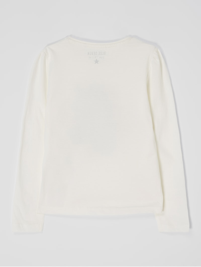 Longsleeve mit Print in offwhite