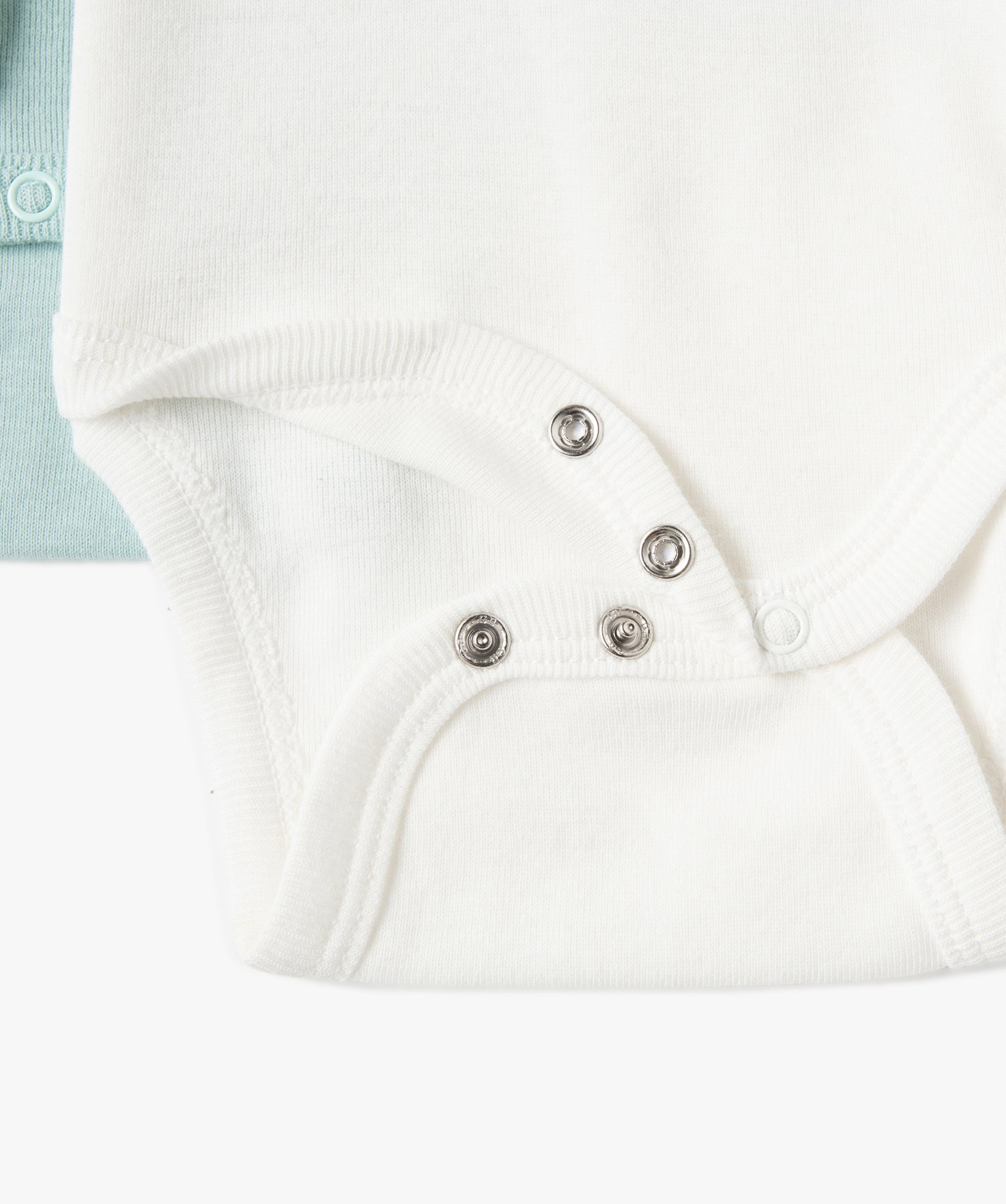 Body bébé à manches longues et col US 100% coton biologiq... vert | GEMO