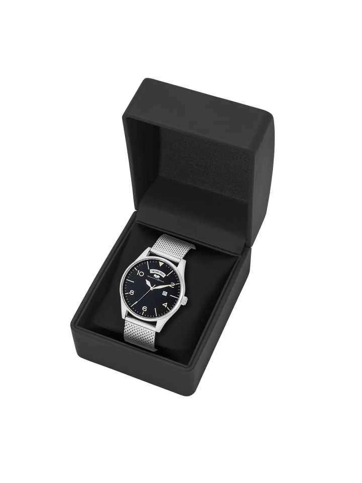 Rhodenwald & Söhne Herren Chronograph silber Edelstahl silber in silber günstig kaufen 22 cm