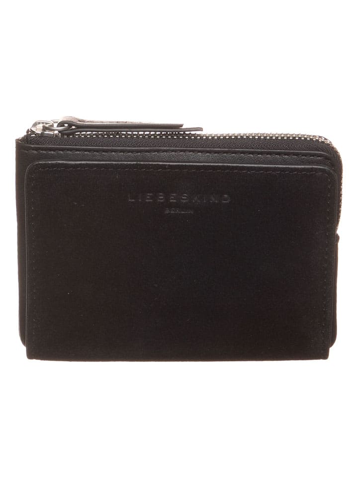 LIEBESKIND BERLIN Leder-Geldbörse in Schwarz - (L)13 x (B)9 x (T)2 cm günstig kaufen onesize