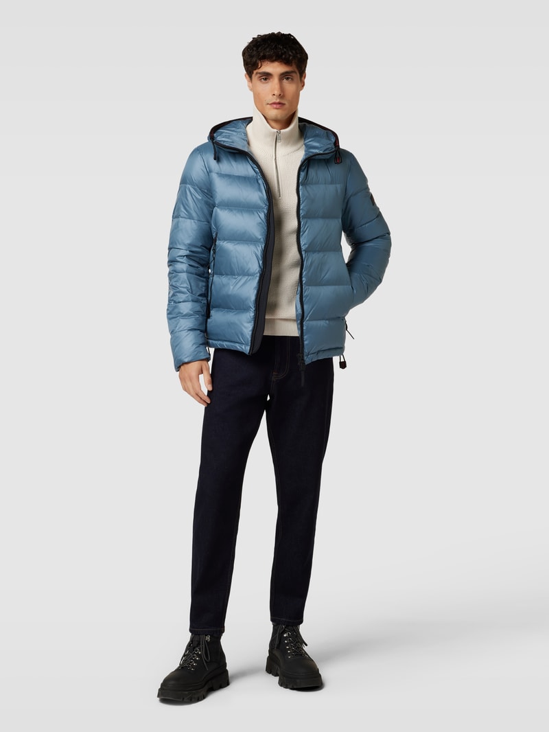 Steppjacke mit Kapuze Modell 'HONOVA NR 02' in bleu