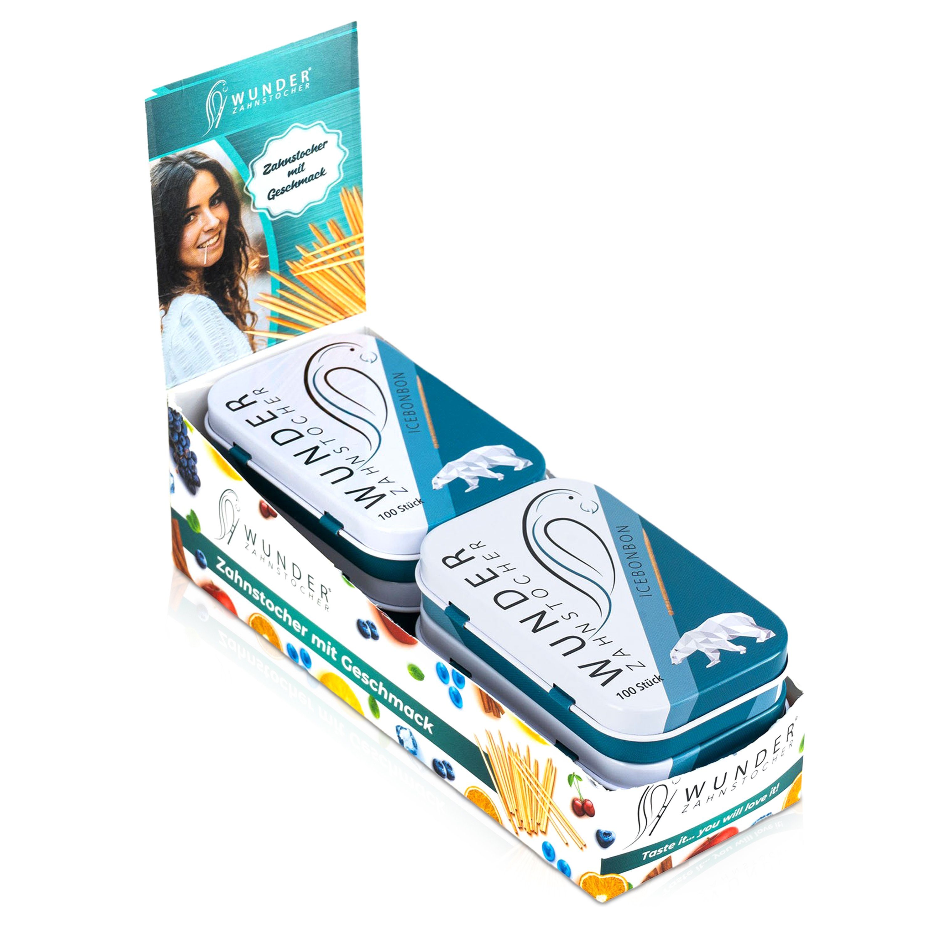 Wunder Zahnstocher Mundpflegecenter Wunder Zahnstocher Display 6er Pack Eisbonbon DS