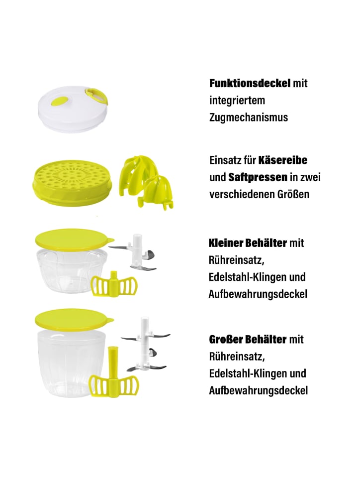 Stoneline Multizerkleinerer Set 12-teilig in Grün günstig kaufen onesize