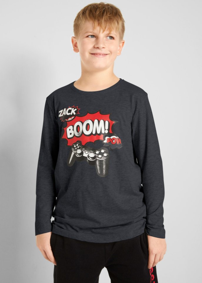 Jungen Langarmshirt aus nachhaltiger Baumwolle (2er-Pack)