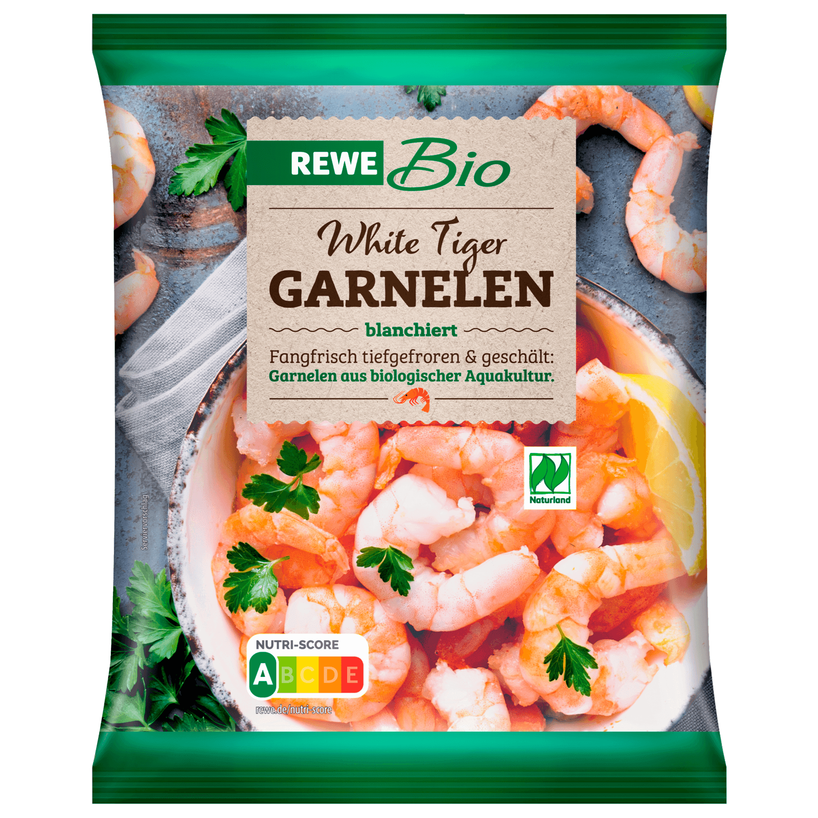 REWE Bio Naturland White Tiger Garnelen 256g