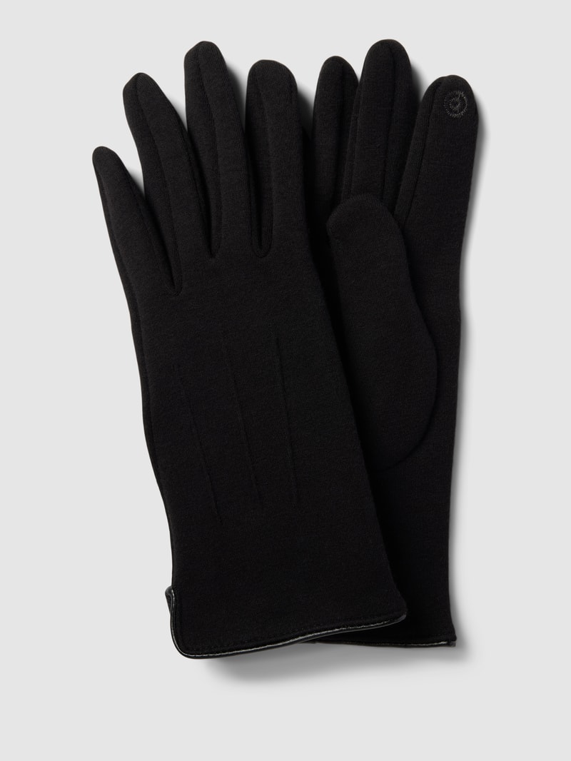 Touchscreen-Handschuhe in Melange-Optik in black