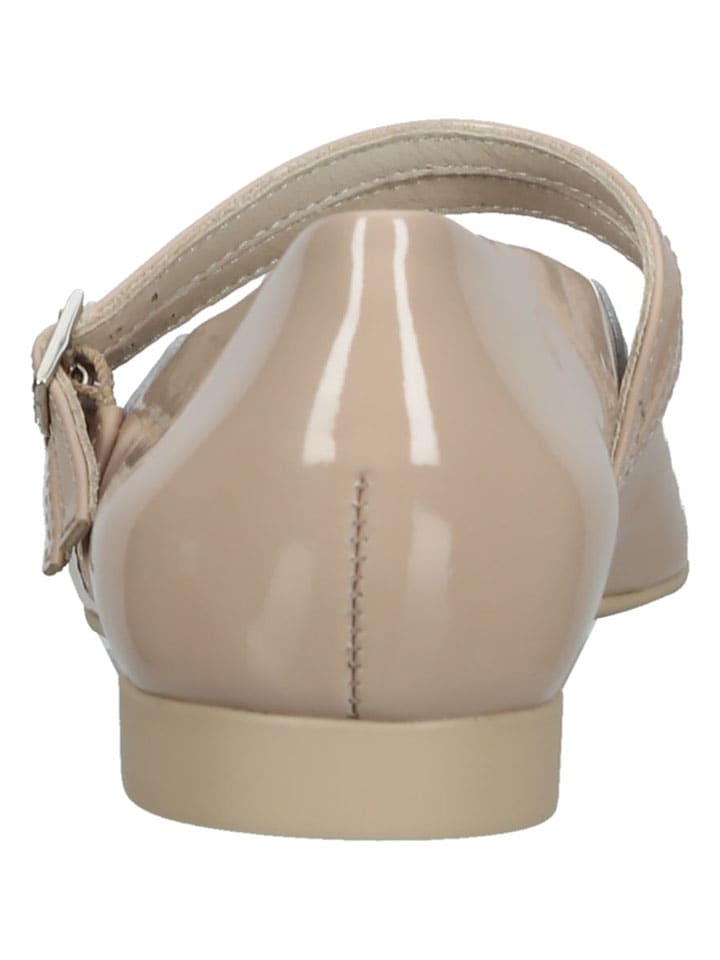 Paul Green Leder-Spangenballerinas in Beige günstig kaufen