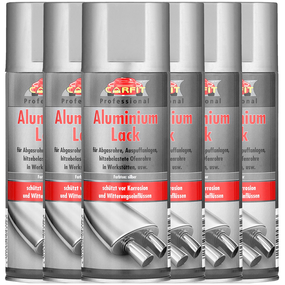 Carfit Aluminium-Lack, Silber - 6er-Set
