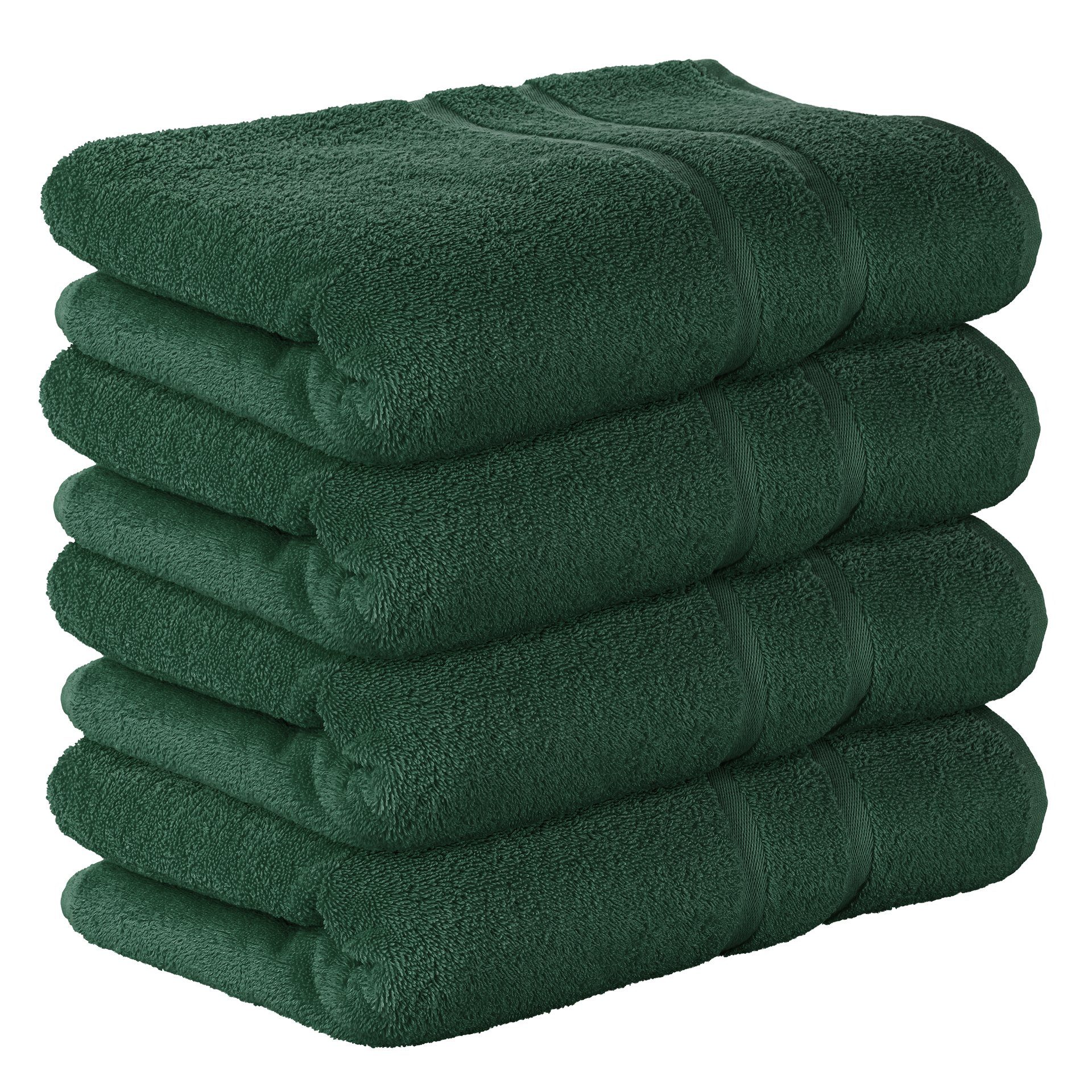 StickandShine Badetücher 4er Set Premium Frottee Badetücher 100x150 cm DUNKELGRÜN 500g/m² aus 100% Baumwolle (4 Stück) Frottee 100 x 150 Badetuch