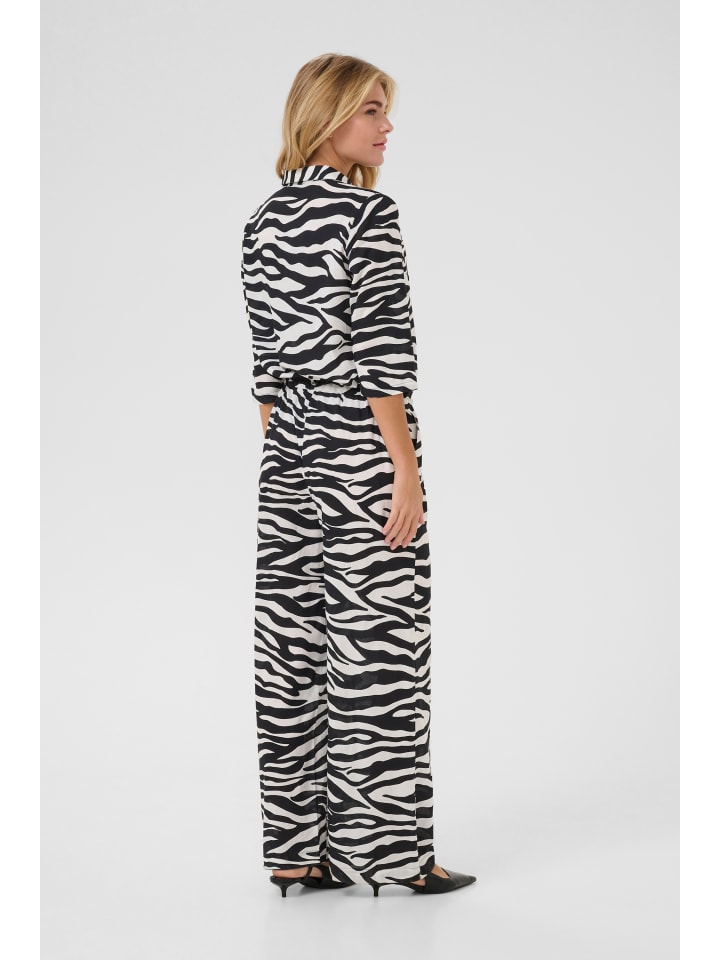 Kaffe Overall KAsanne in Black/Chalk Animal Print günstig kaufen