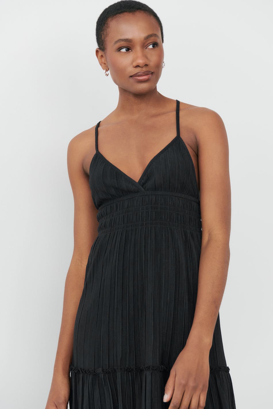 Plissé mini dress