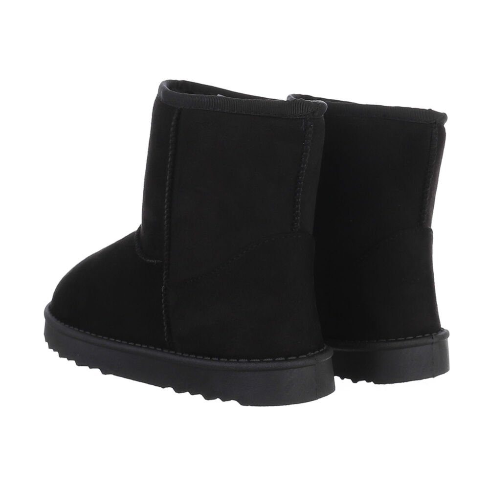 Ital-Design Damen Snowboots Freizeit Snowboots Flach Flache Stiefeletten in Schwarz