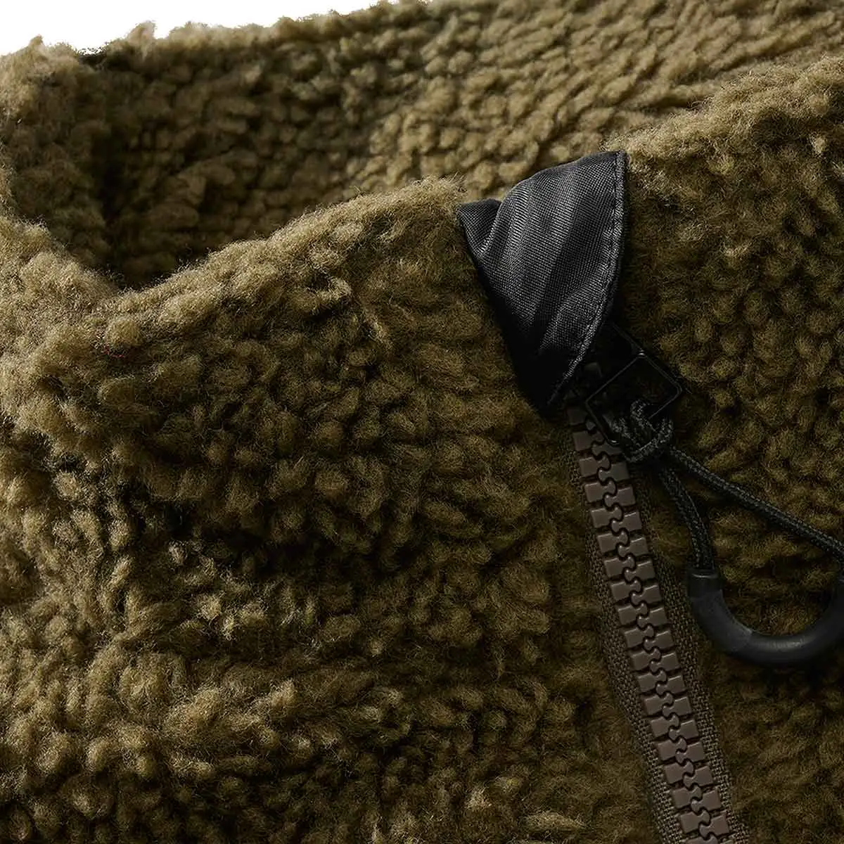 Teddyfleece Weste oliv