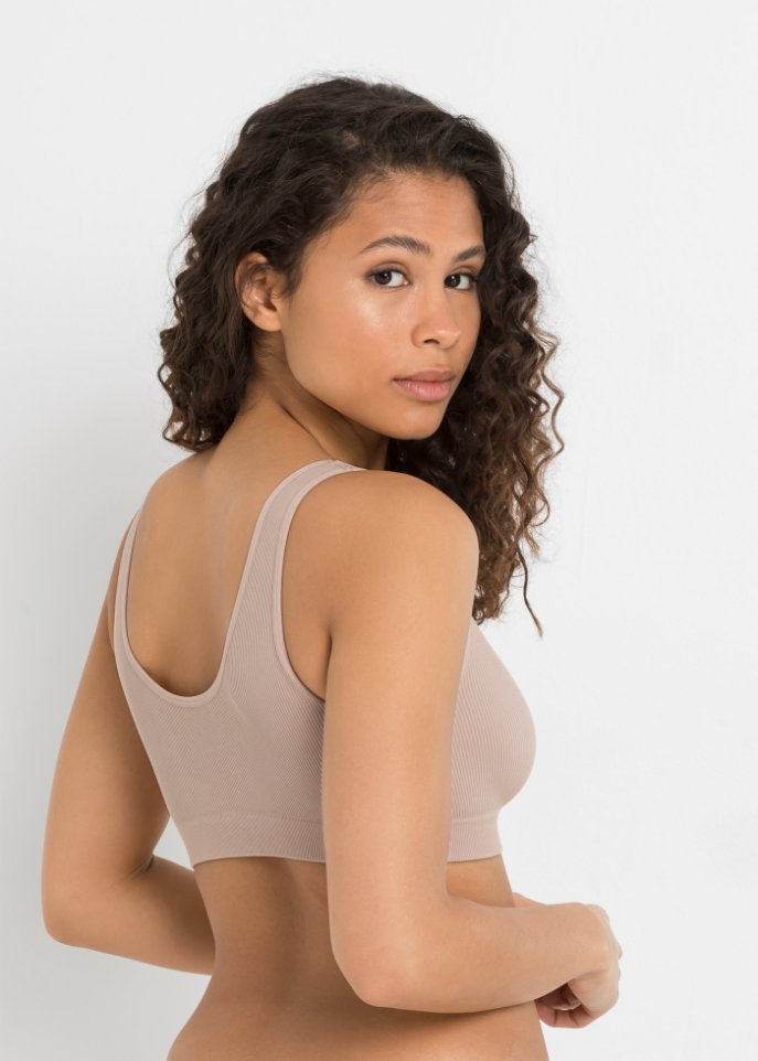 Geripptes Feel Comfort Seamless Bustier (2er Pack)