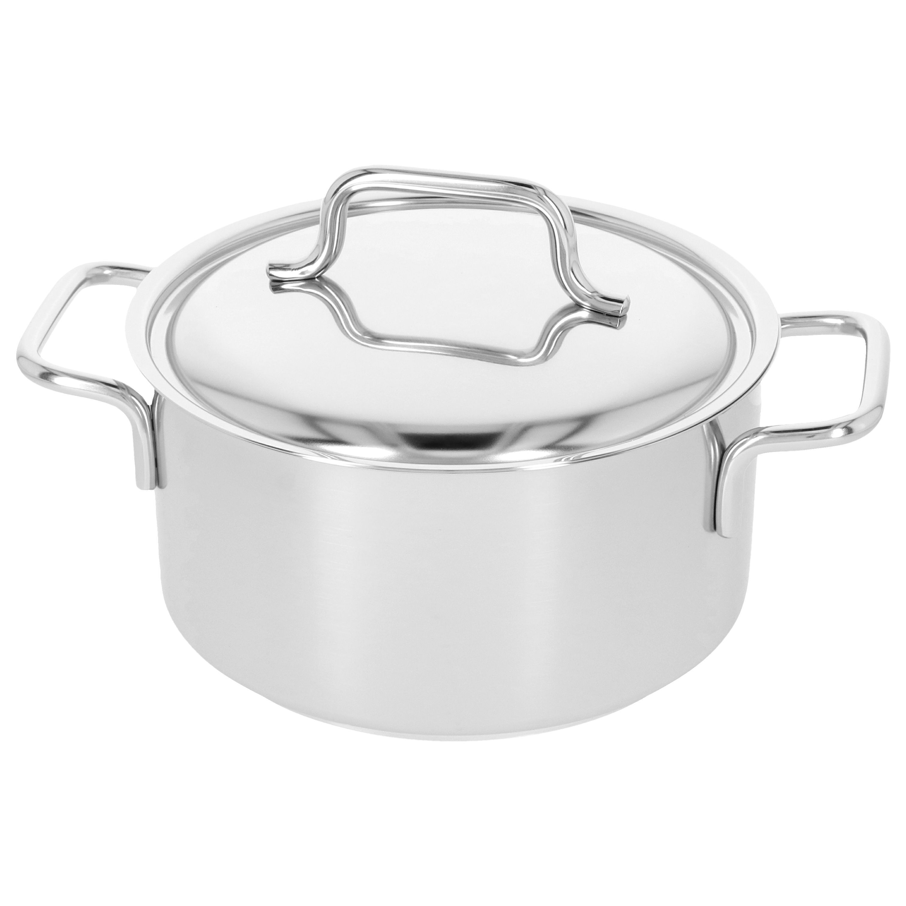Bratentopf mit Deckel 18 cm, 18/10 Edelstahl