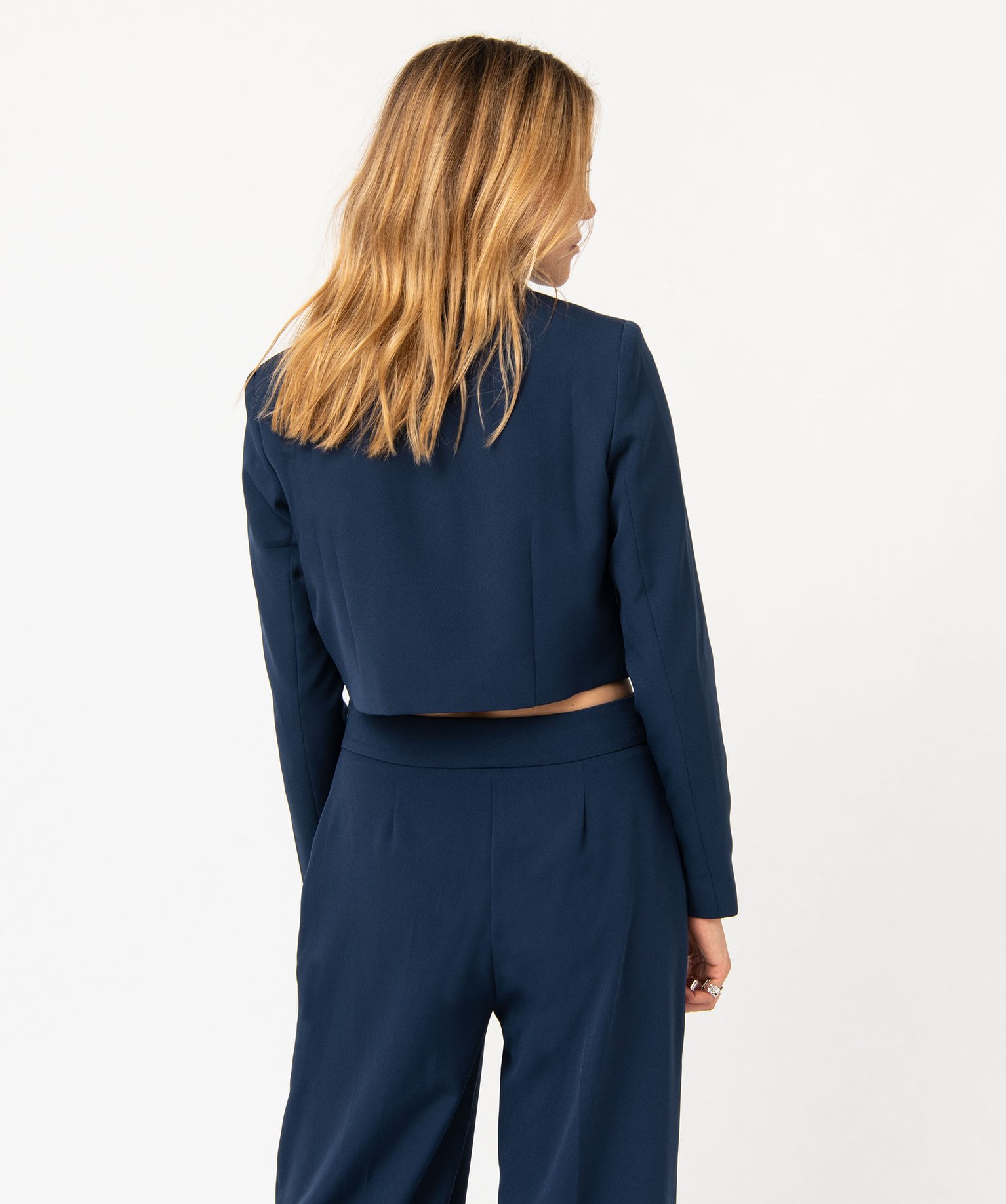 Veste de tailleur courte femme marine | GEMO