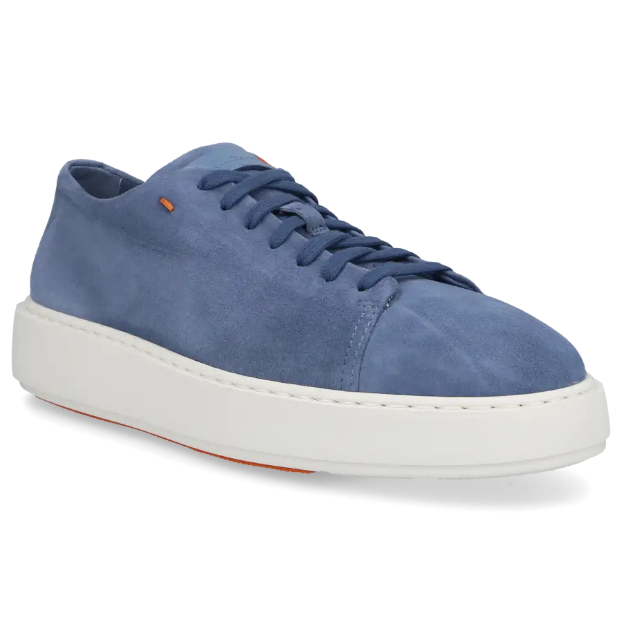 Santoni - Sneaker low 60994 Veloursleder - blau
