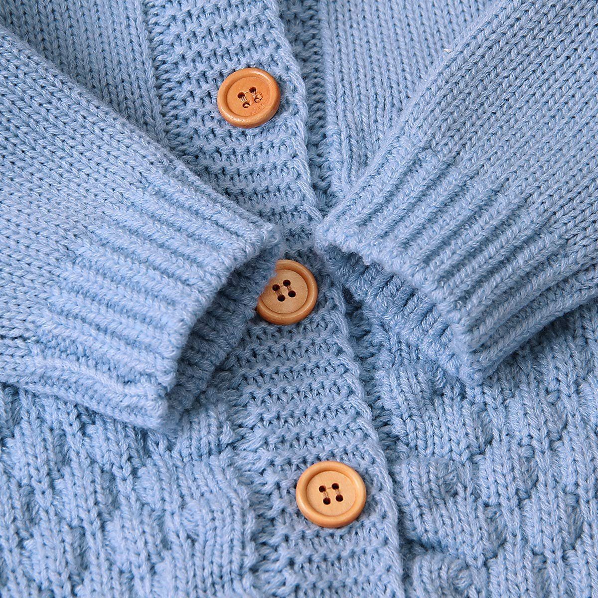 Haiaveng Strampler Baby-Ohr-Strick Overall mit Kapuze Winter Warmer