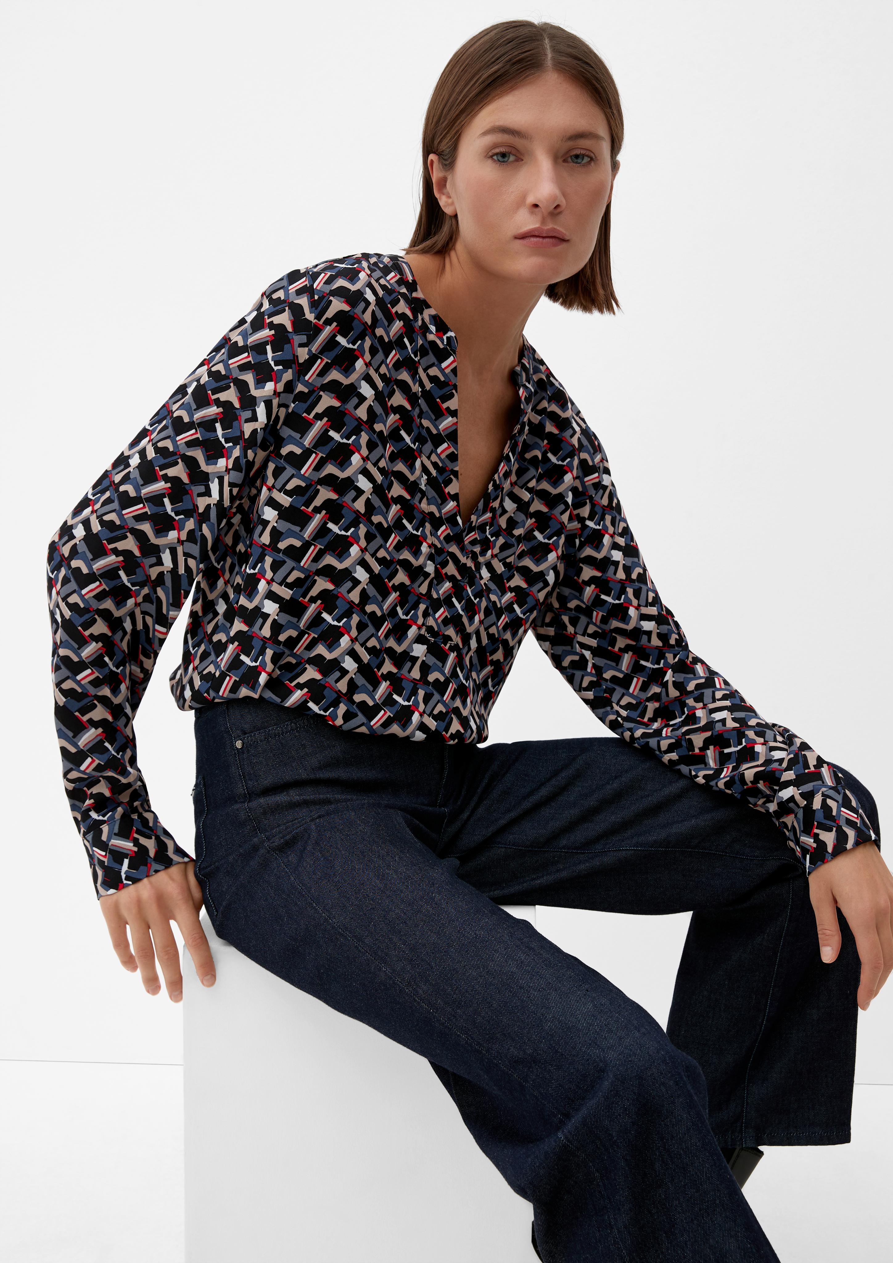 Bluse aus Viskosecrêpe  2121616-99A1