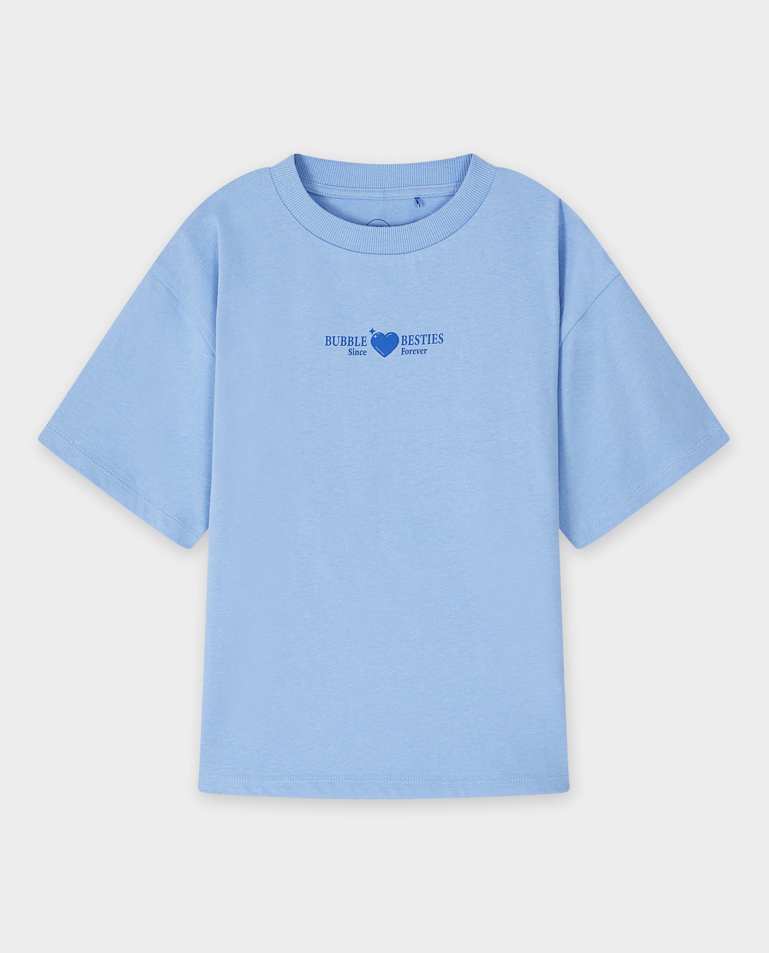 Tricou Besties cu imprimeu albastru pe spate