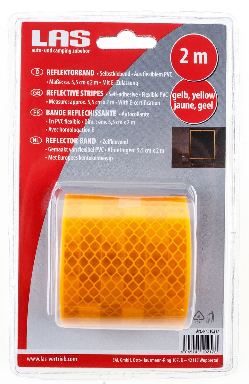 LAS Reflektorband 2 m, Gelb
