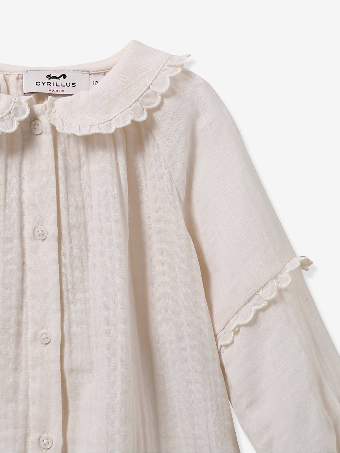 Cyrillus Mädchen Baby Bluse aus Bio-Baumwolle CYRILLUS - wollweiß