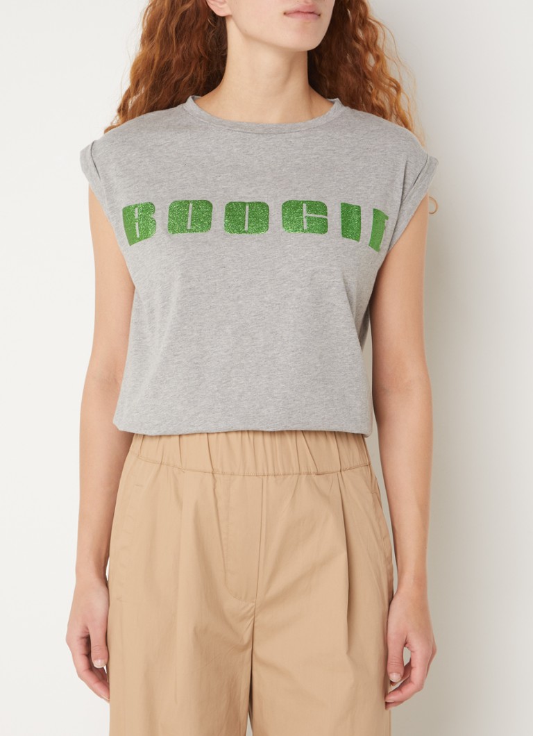 by-bar Thelma organic cotton T-shirt with lurex
