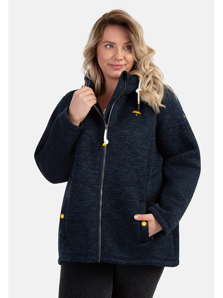 Schmuddelwedda Strickfleecejacke in Dunkelblau günstig kaufen