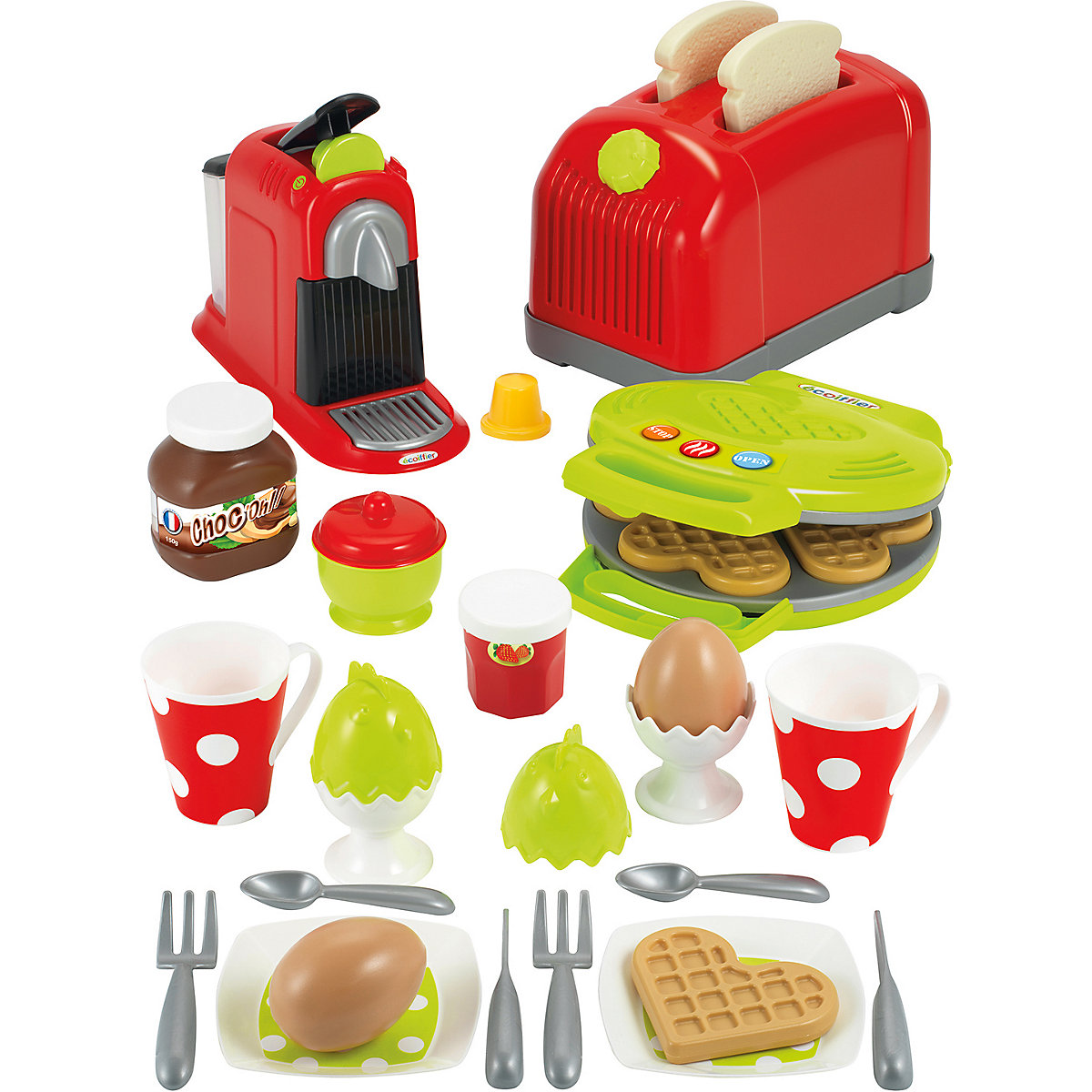 Großes Spielset mit Toaster und Waffeleisen