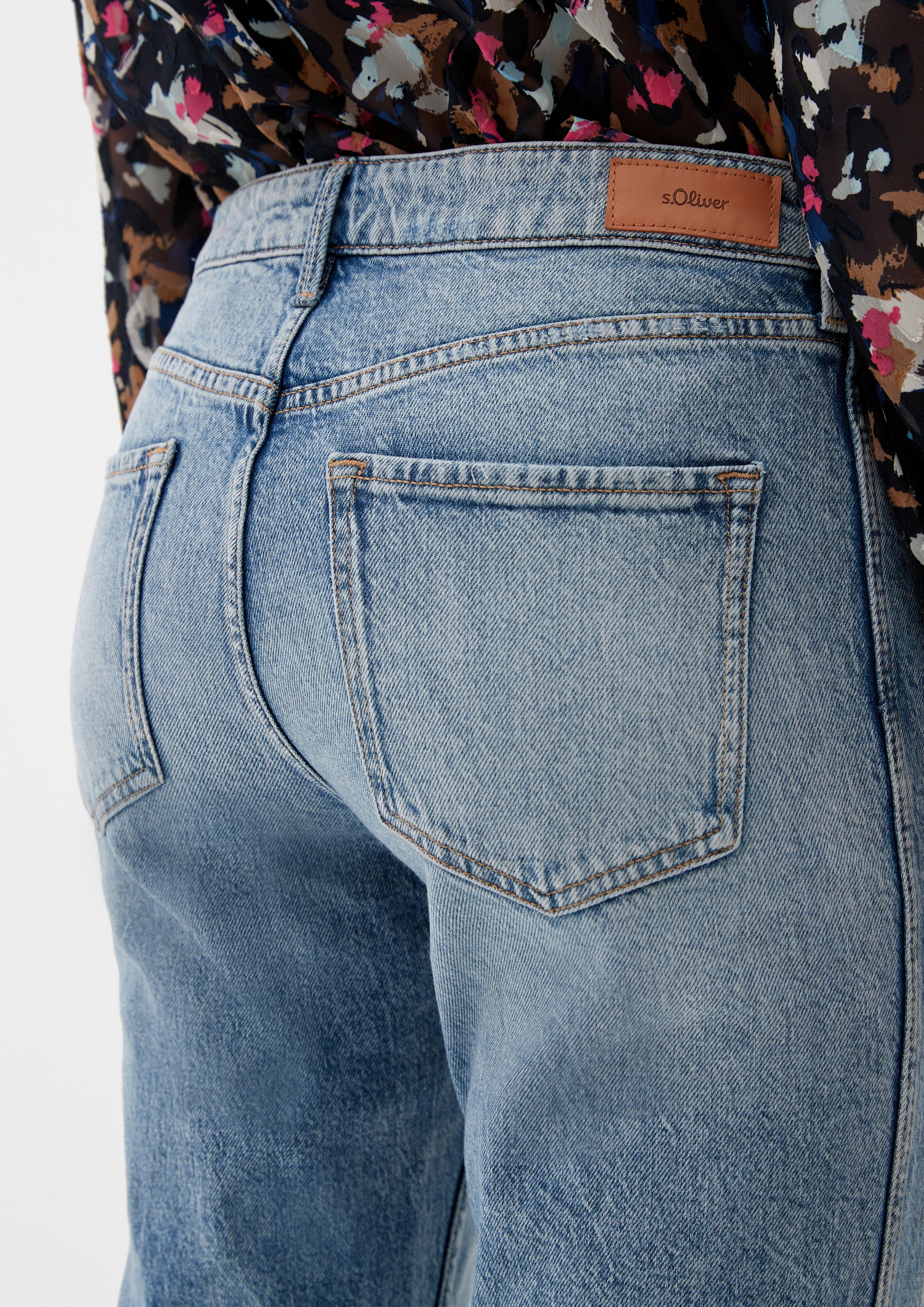 Cropped-Jeans Karolin / Regular Fit / High Rise / Straight Leg   2125429-53Z4