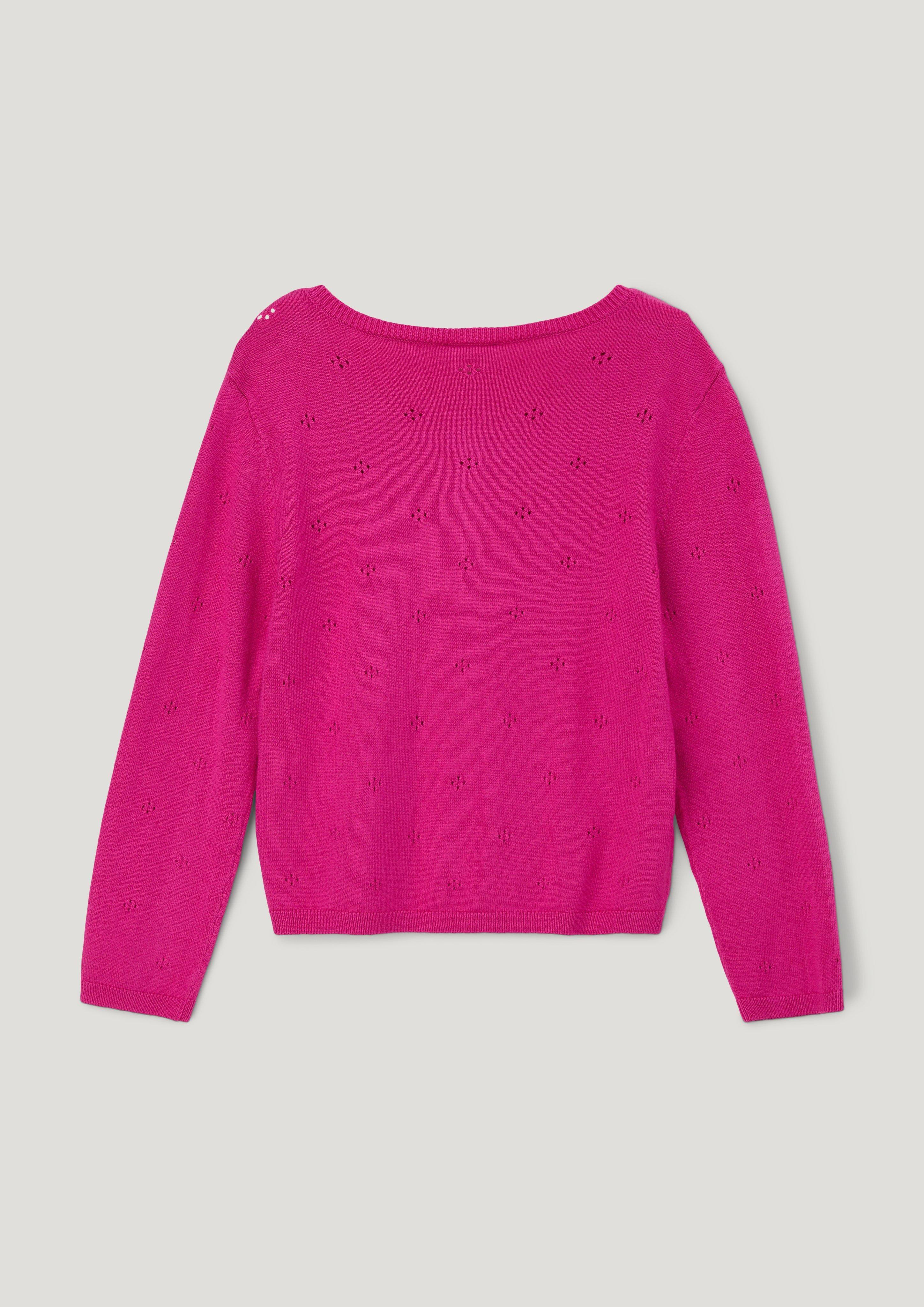 Strickjacke mit Lochstickerei  2133855-4470