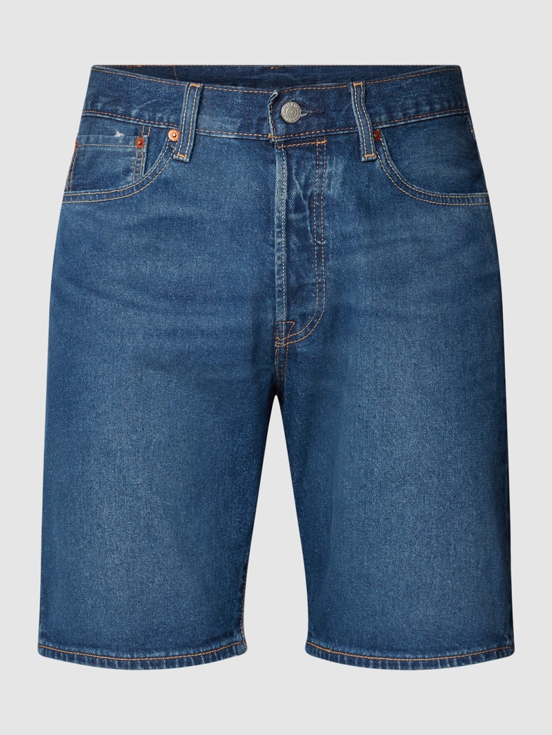 Jeansshorts mit 5-Pocket-Design in dunkelblau