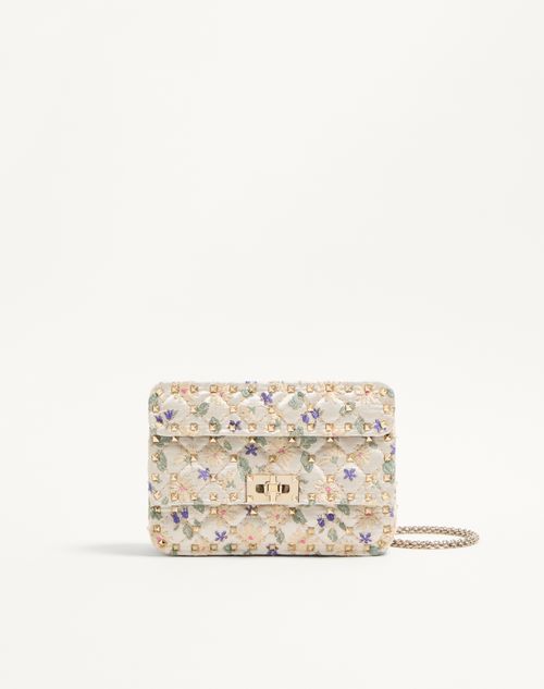 Valentino Garavani Rockstud Spike lille taske i jacquardstof