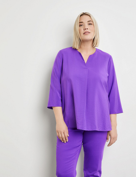 Fein schimmernde 3/4 Arm Bluse