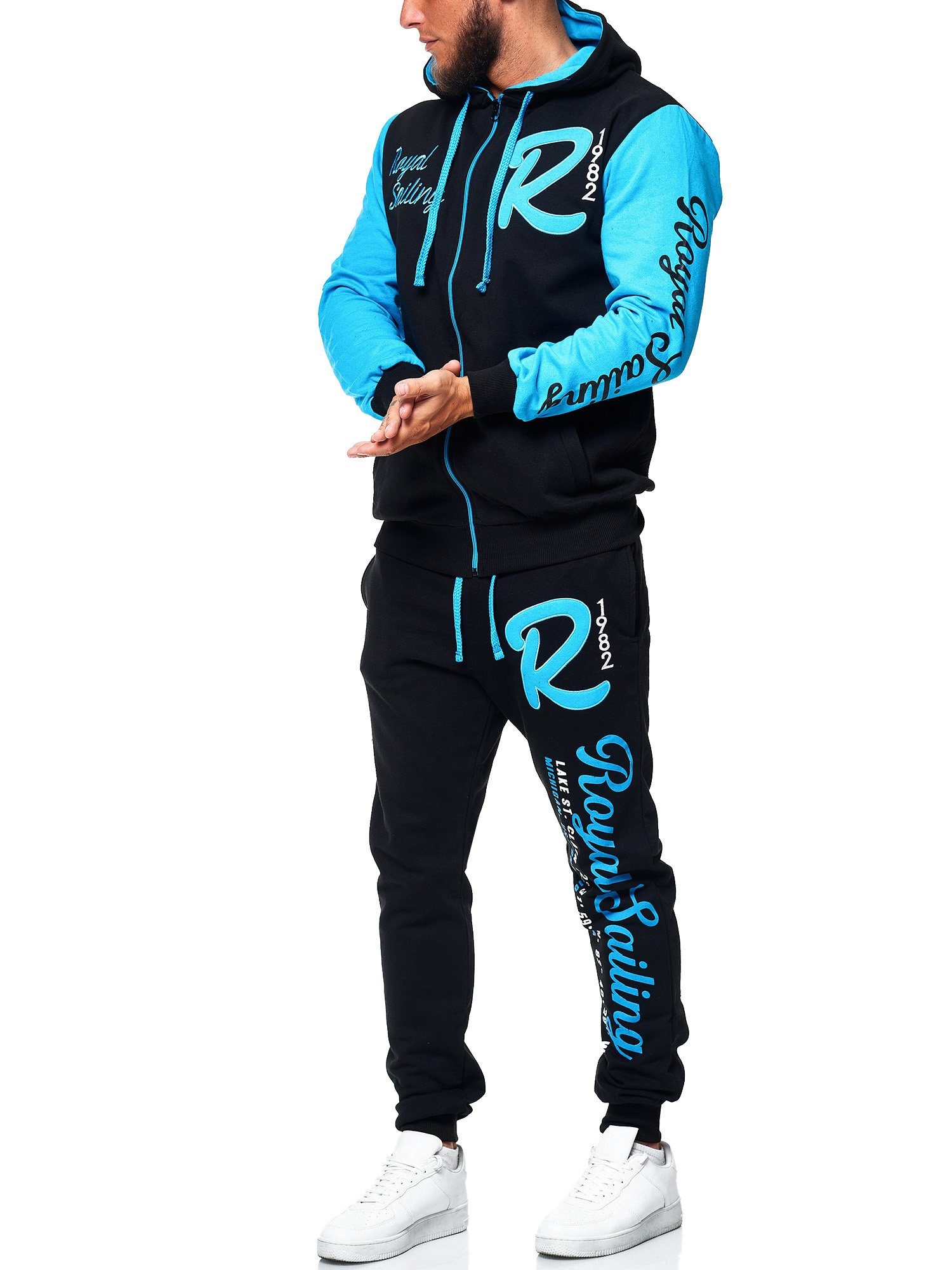 OneRedox Jogginganzug JG-3677 (Sportanzug Jogger Trainingsanzug), Fitness Freizeit Casual
