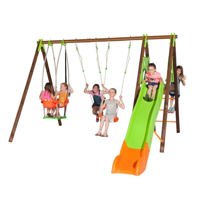 Portique Zambo toboggan + 3 agrès