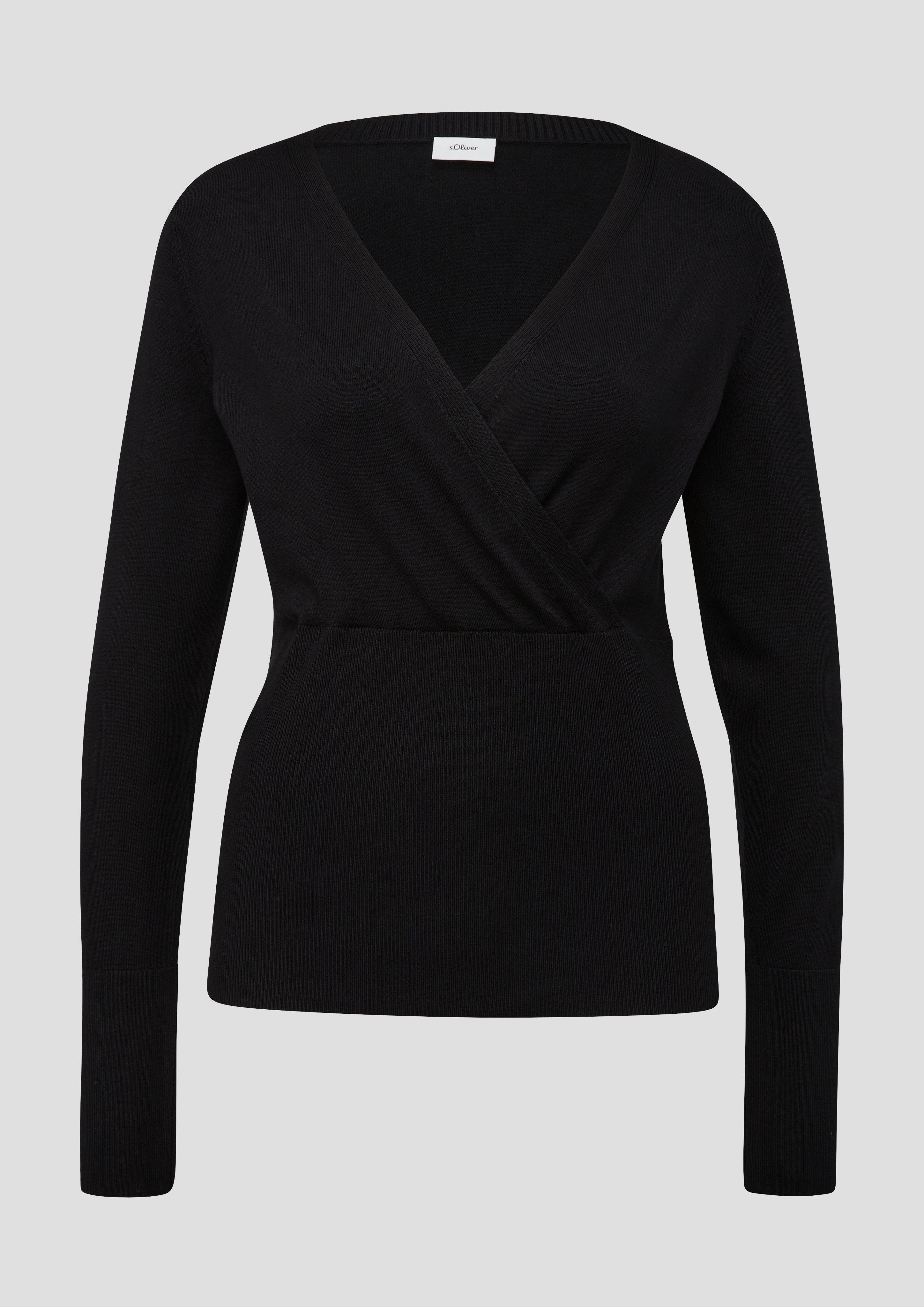Pullover in Wickeloptik  2138080-9999