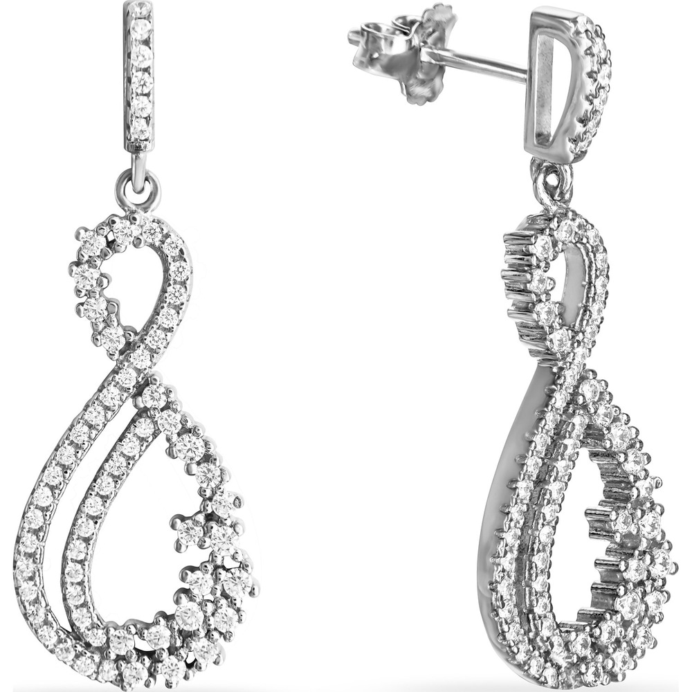 FAVS Boucles d'oreilles à fermoir à poussette 925 Argent Boucles d'oreilles