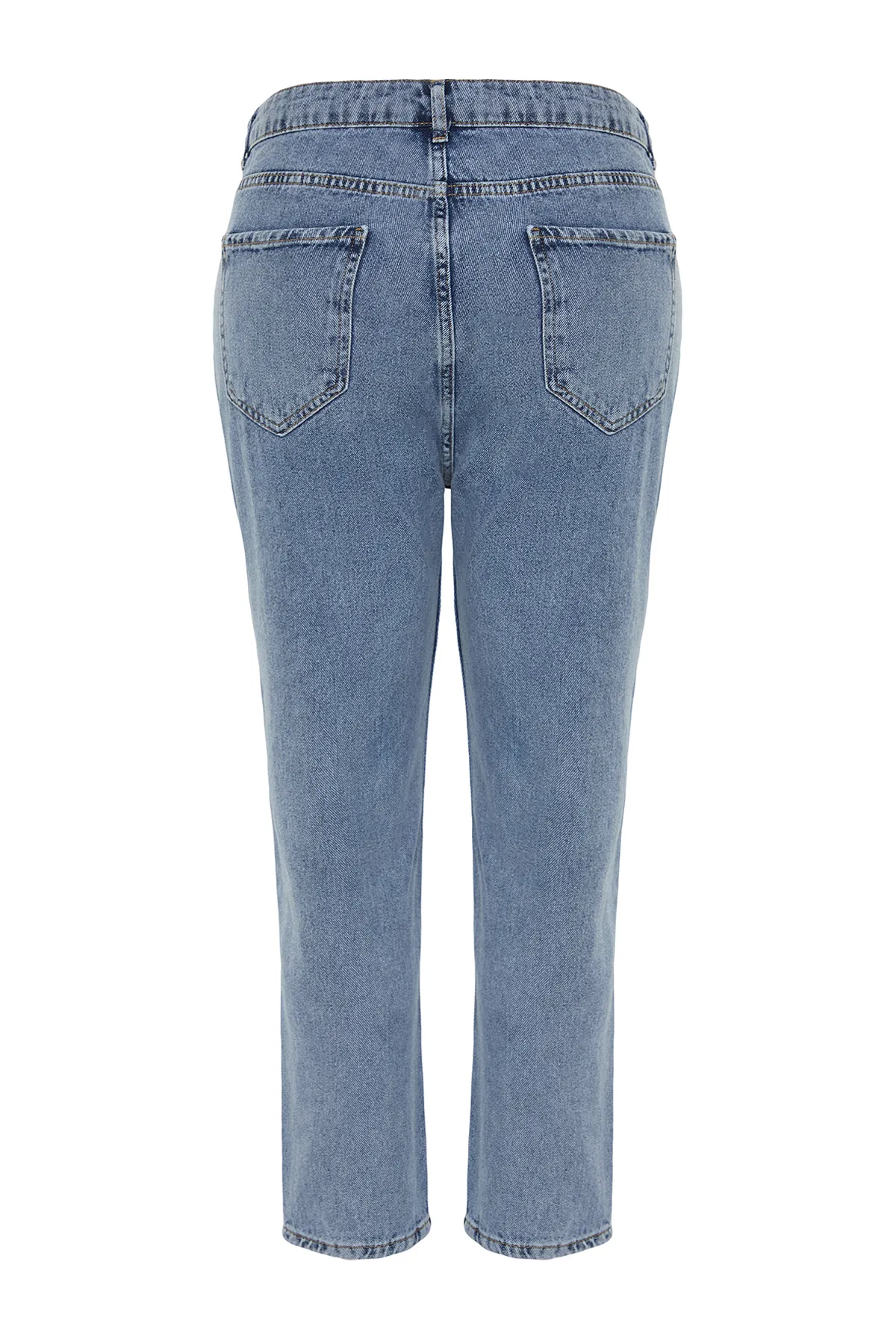 Trendyol Curve  Hellblaue High-Bel-Mom-Jeans TBBAW24CJ00075