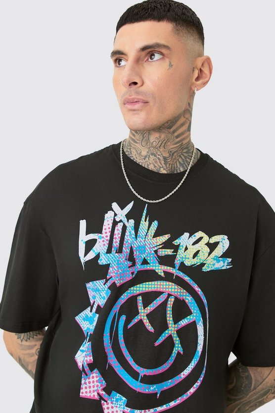 Tall Oversize T-Shirt mit lizenziertem Blink 182 Print
