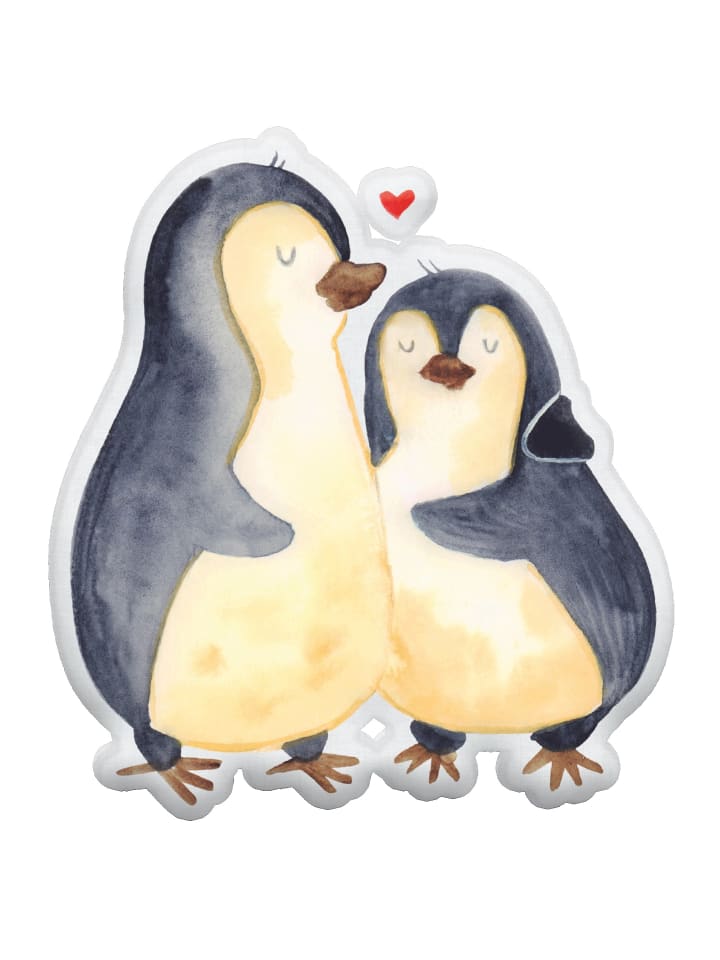 Mr. & Mrs. Panda Kissen Kuscheltier Pinguin umarmen ohne Spruch in Weiß günstig kaufen
