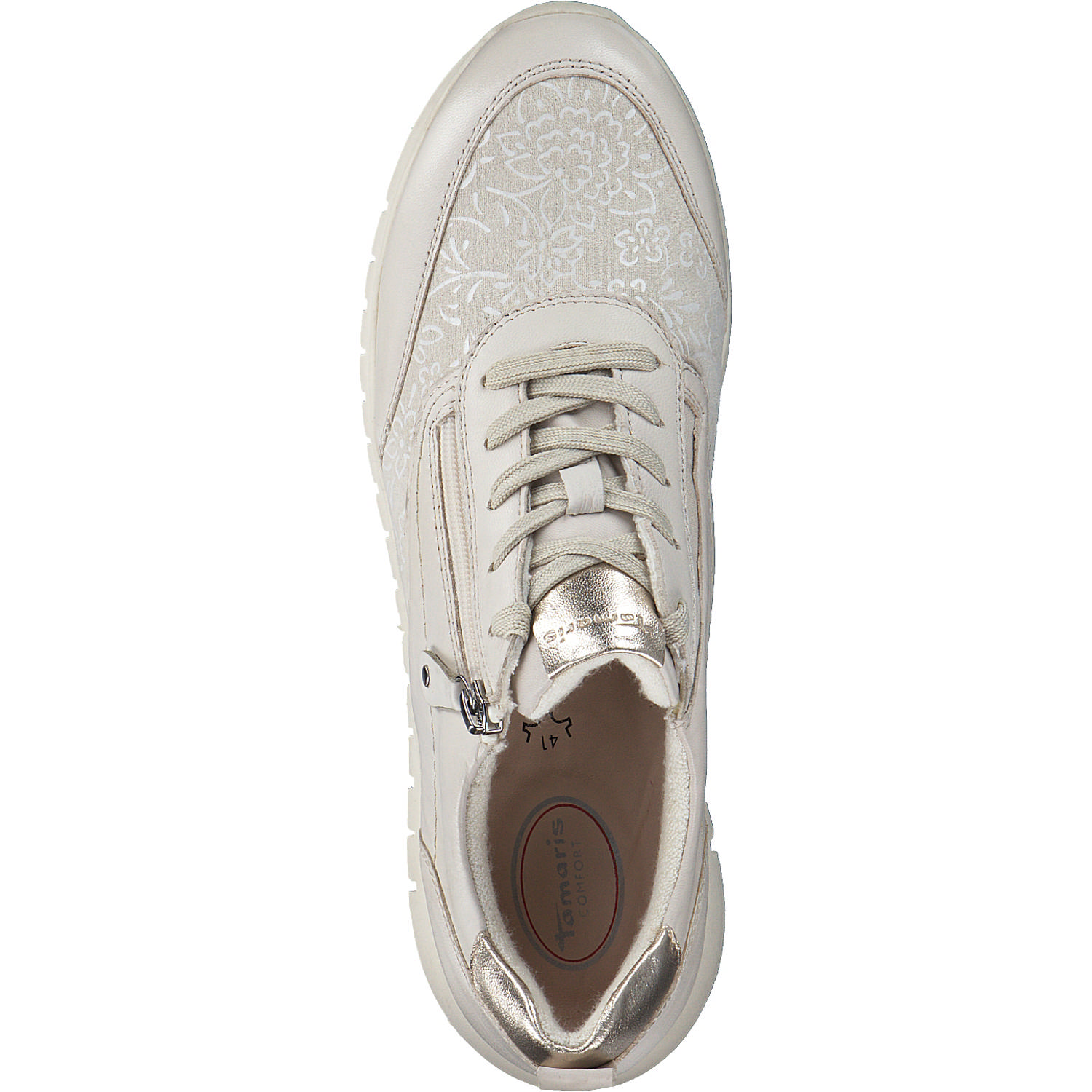 Jana Shoes 83705, Schnürschuhe, Damen, ivory