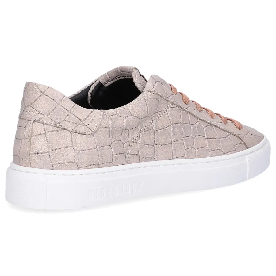 Hide & Jack - Sneaker low LOW TOP SNEAKER Kalbsleder Logo beige - beige