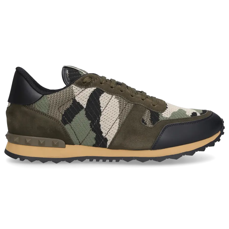 Valentino Garavani - Sneaker low ROCKRUNNER Veloursleder - grün