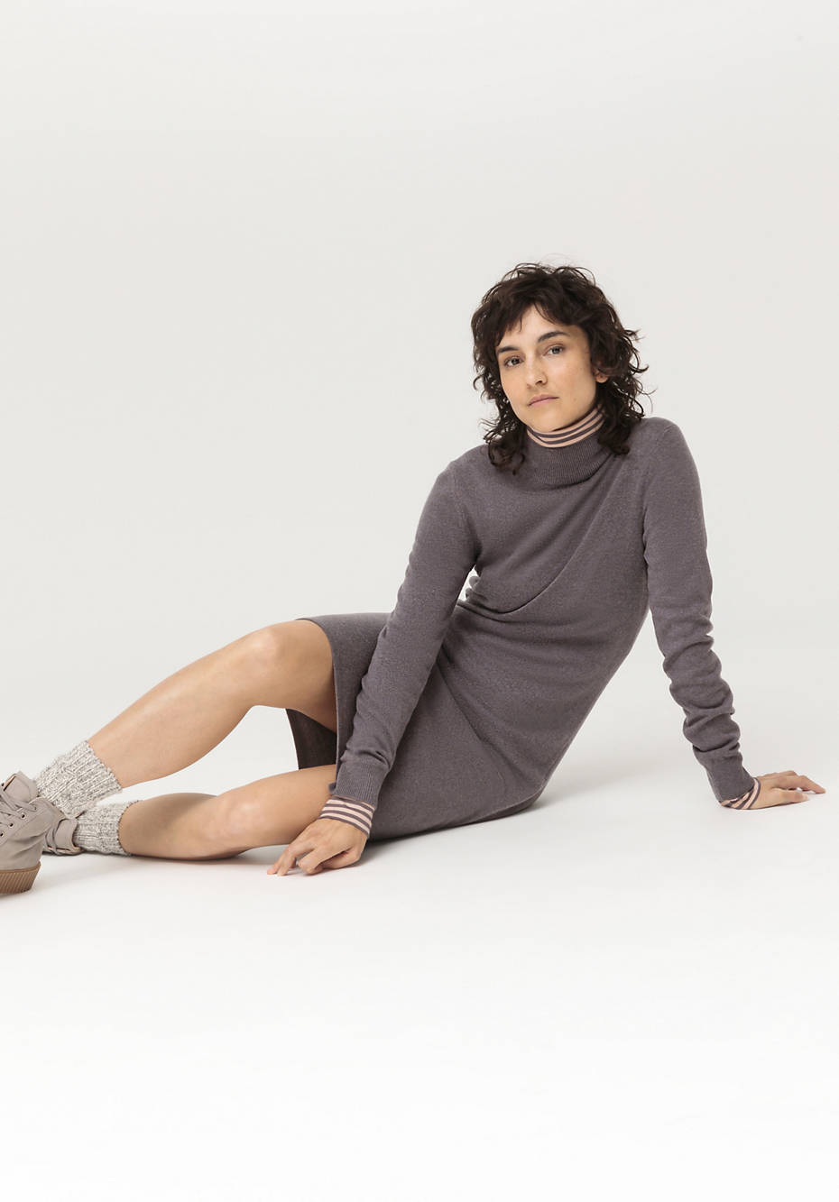 Strickkleid aus Bio-Merinowolle mit Kaschmir
