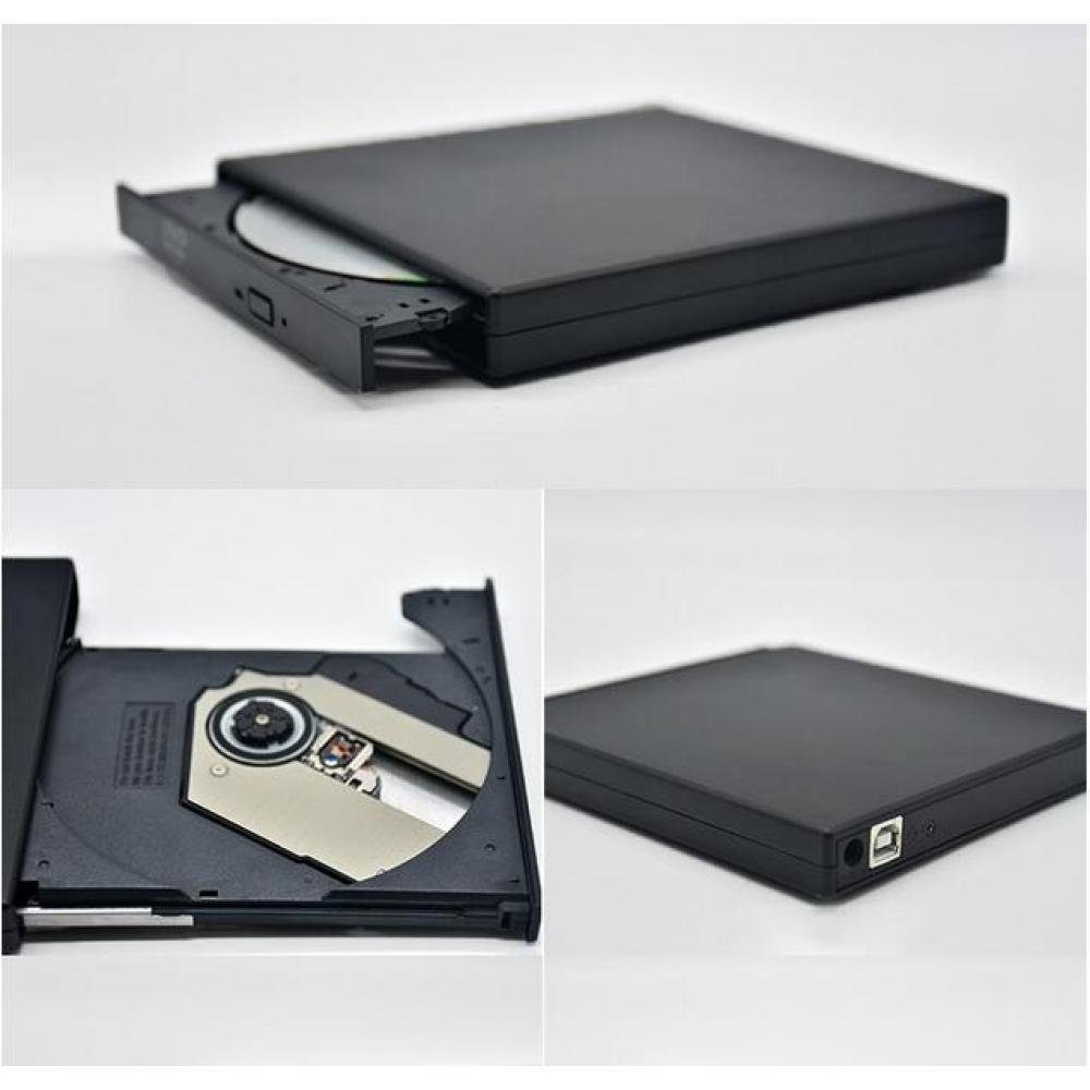GelldG Externes DVD Laufwerk USB 2.0 CD/DVD Player DVD-ROM Brenner Tragbar DVD-Player (4k Ultra HD, WLAN, 128 GB Festplatte, HD)